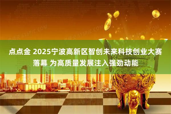 点点金 2025宁波高新区智创未来科技创业大赛落幕 为高质量发展注入强劲动能